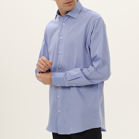 MARTIN & CO-Ανδρικό πουκάμισο MARTIN & CO 223-52-1610 COMFORT FIT μπλε