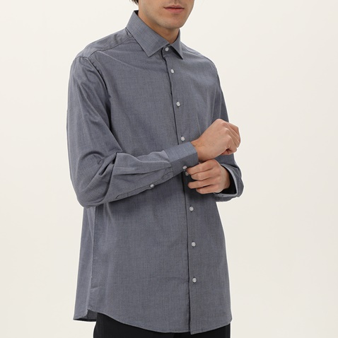 MARTIN & CO-Ανδρικό πουκάμισο MARTIN & CO 223-52-1610 COMFORT FIT γκρι
