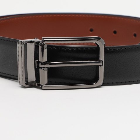 MARTIN & CO-Ανδρική ζώνη MARTIN & CO 123-122-0002 μαύρη καφέ