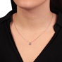 JEWELTUDE-Γυναικείο ασημένιο κολιέ JEWELTUDE 15574 ροζ επιχρυσωμένο