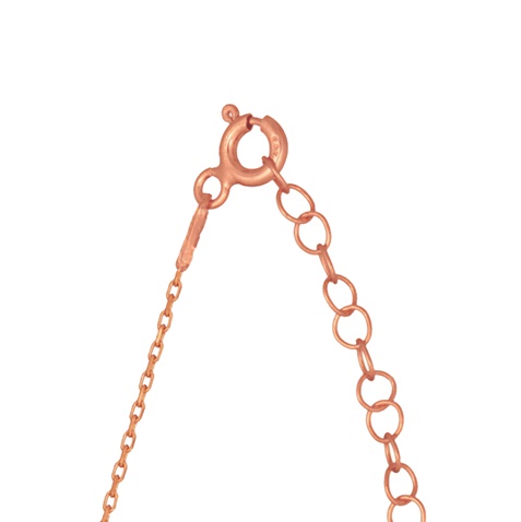 JEWELTUDE-Γυναικείο ασημένιο κολιέ JEWELTUDE 15574 ροζ επιχρυσωμένο