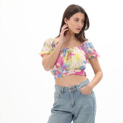 ATTRATTIVO-Γυναικείο cropped top ATTRATTIVO 9916253 floral πολύχρωμο