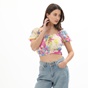 ATTRATTIVO-Γυναικείο cropped top ATTRATTIVO 9916253 floral πολύχρωμο