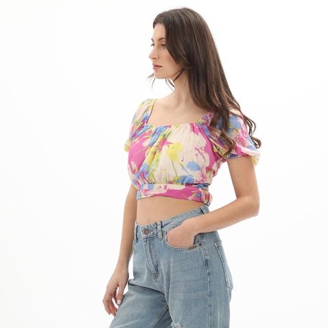 ATTRATTIVO-Γυναικείο cropped top ATTRATTIVO 9916253 floral πολύχρωμο