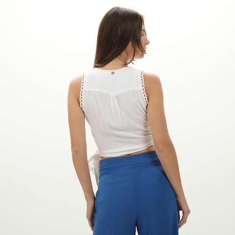 ATTRATTIVO-Γυναικείο κρουαζέ cropped top ATTRATTIVO 9916817 λευκό