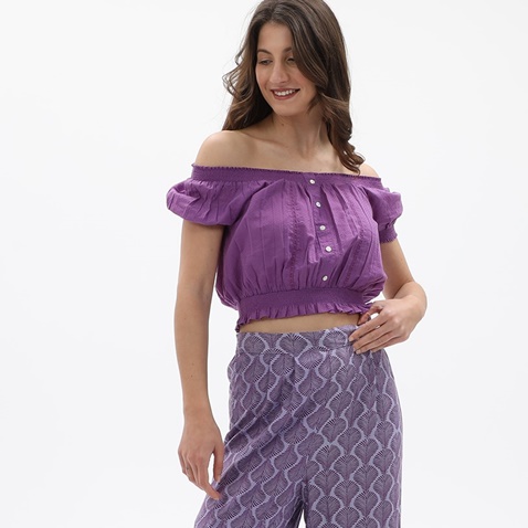 ATTRATTIVO-Γυναικείο cropped top ATTRATTIVO 9911177E μοβ