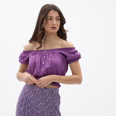 ATTRATTIVO-Γυναικείο cropped top ATTRATTIVO 9911177E μοβ