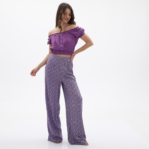 ATTRATTIVO-Γυναικείο cropped top ATTRATTIVO 9911177E μοβ