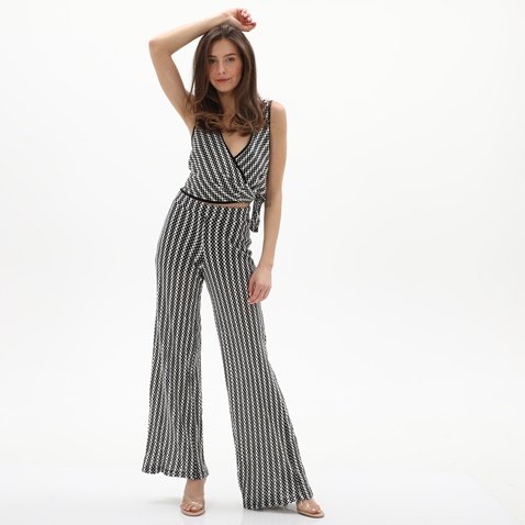 ATTRATTIVO-Γυναικείο cropped top ATTRATTIVO 91061411 ασπρόμαυρο