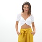 'ALE-Γυναικείο cropped top 'ALE 8916495 λευκό