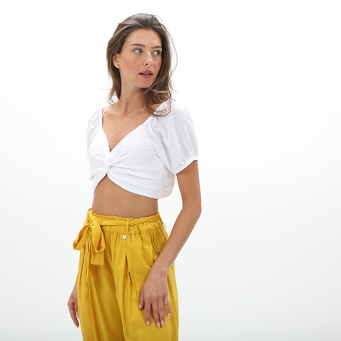 'ALE-Γυναικείο cropped top 'ALE 8916495 λευκό