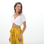 'ALE-Γυναικείο cropped top 'ALE 8916495 λευκό