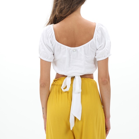 'ALE-Γυναικείο cropped top 'ALE 8916495 λευκό