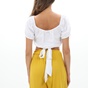 'ALE-Γυναικείο cropped top 'ALE 8916495 λευκό