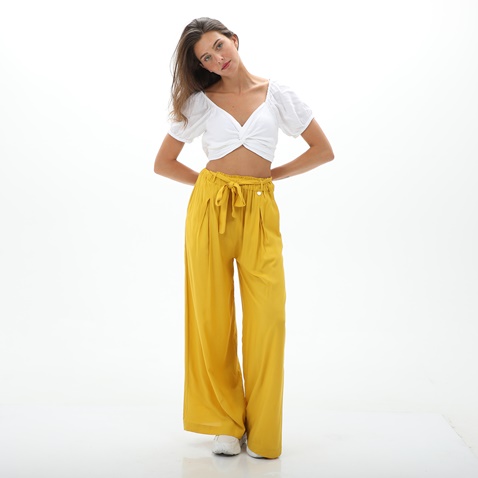 'ALE-Γυναικείο cropped top 'ALE 8916495 λευκό