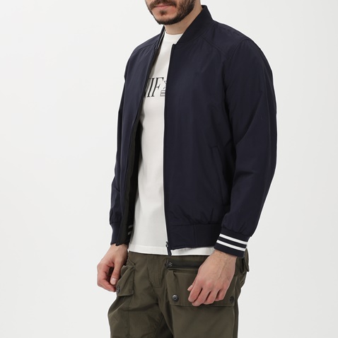 DORS-Ανδρικό bomber jacket διπλής όψης DORS 3034002.C01 μαύρο μπλε