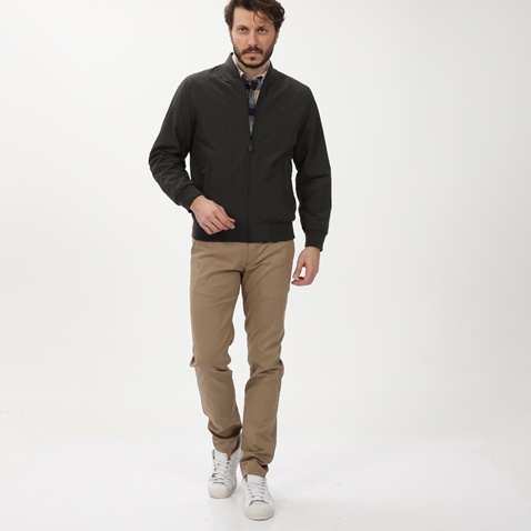 DORS-Ανδρικό bomber jacket διπλής όψης DORS 3034002.C02 μπεζ χακί