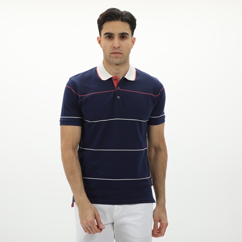 OCEAN SHARK-Ανδρική polo μπλούζα OCEAN SHARK 1010083221 μπλε