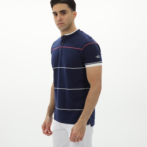 OCEAN SHARK-Ανδρική polo μπλούζα OCEAN SHARK 1010086221 μπλε