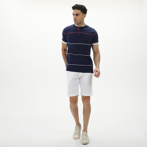 OCEAN SHARK-Ανδρική polo μπλούζα OCEAN SHARK 1010086221 μπλε