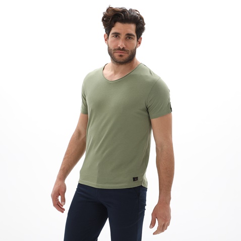 BATTERY-Ανδρικό t-shirt BATTERY 21D9079221 πράσινο