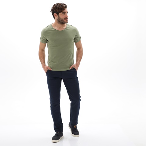 BATTERY-Ανδρικό t-shirt BATTERY 21D9079221 πράσινο