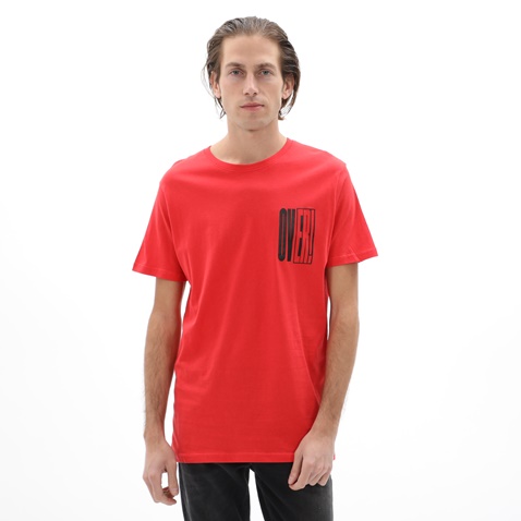 BATTERY-Ανδρικό t-shirt BATTERY 21231143 κόκκινο