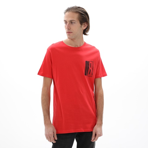 BATTERY-Ανδρικό t-shirt BATTERY 21231143 κόκκινο