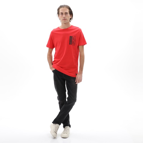 BATTERY-Ανδρικό t-shirt BATTERY 21231143 κόκκινο