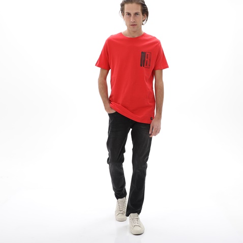 BATTERY-Ανδρικό t-shirt BATTERY 21231143 κόκκινο