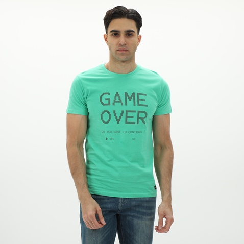 BATTERY-Ανδρικό t-shirt BATTERY 21231145 πράσινο