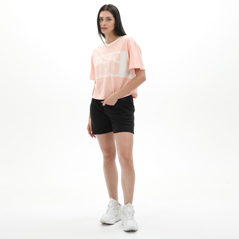 UGG-Γυναικεία μπλούζα UGG 1136881 Jordene Colorblocked λευκό ροζ