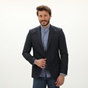 DORS-Ανδρικό σακάκι DORS 3128001.C02 μπλε καρό