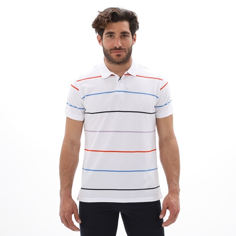 DORS-Ανδρική polo μπλούζα DORS 1132008.C02 λευκή
