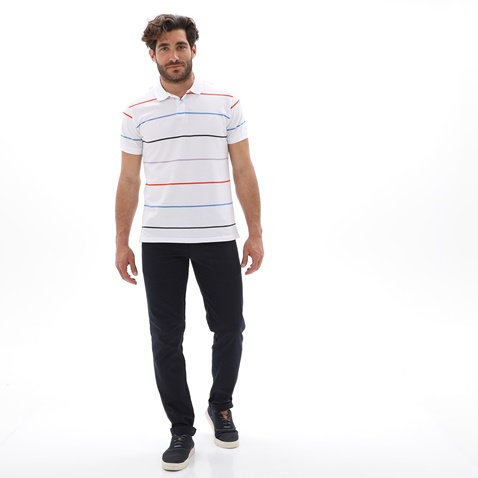 DORS-Ανδρική polo μπλούζα DORS 1132008.C02 λευκή