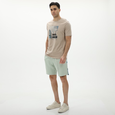 BODYTALK-Ανδρικό t-shirt BODYTALK 1231-953228 εκρού