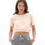 BODYTALK-Γυναικεία cropped φούτερ μπλούζα BODYTALK 1231-902620 σομόν