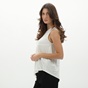 DKNY-Γυναικείο top DKNY P0BH7FMI SLVS GATHERED PLEATED λευκό