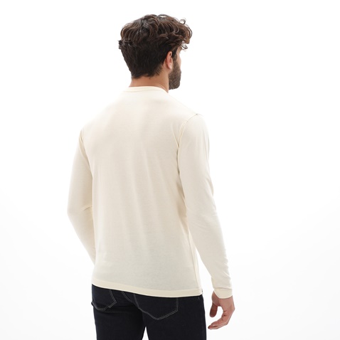 VAN HIPSTER-Ανδρική μακρυμάνικη μπλούζα VAN HIPSTER 72146 εκρού