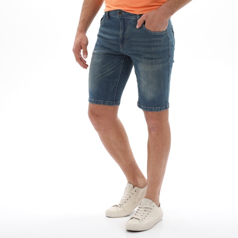 VAN HIPSTER-Ανδρική jean βερμούδα VAN HIPSTER 72160 μπλε