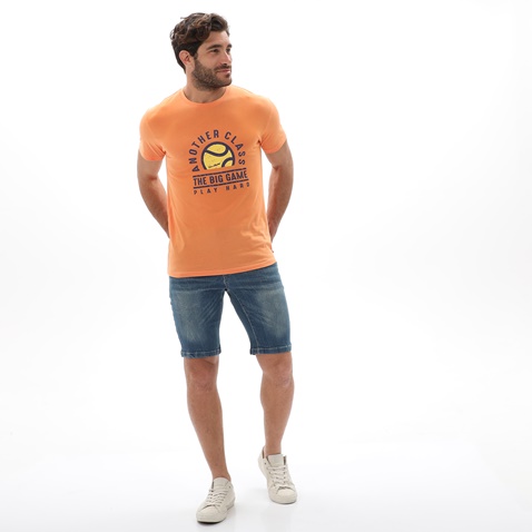 VAN HIPSTER-Ανδρική jean βερμούδα VAN HIPSTER 72160 μπλε