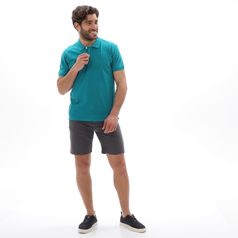 VAN HIPSTER-Ανδρική polo μπλούζα VAN HIPSTER 72250 πράσινη