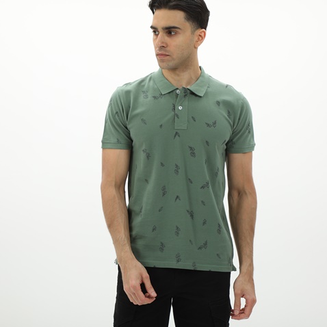 VAN HIPSTER-Ανδρική polo μπλούζα VAN HIPSTER 72251 χακί