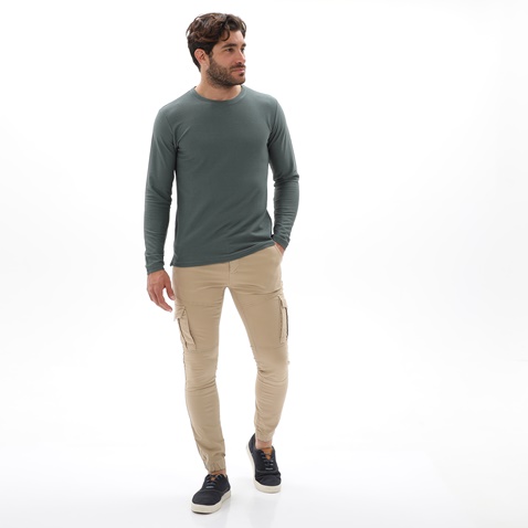 VAN HIPSTER-Ανδρικό παντελόνι cargo VAN HIPSTER 72034 μπεζ