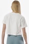 BODY ACTION-Γυναικείο cropped t-shirt BODY ACTION 051325-01 λευκό