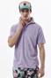 BODY ACTION-Ανδρική πετσετέ polo μπλούζα BODY ACTION 053319-01 λιλά