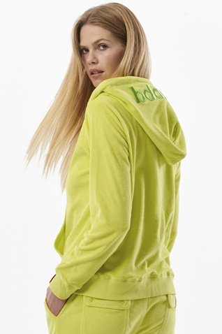 BODY ACTION-Γυναικεία πετσετέ ζακέτα BODY ACTION 071317-01 κίτρινη lime