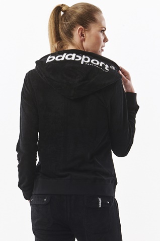BODY ACTION-Γυναικεία πετσετέ ζακέτα BODY ACTION 071317-01 μαύρη