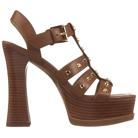MICHAEL KORS-Γυναικεία πέδιλα MICHAEL KORS 40S3JGHS5L JAGGER καφέ
