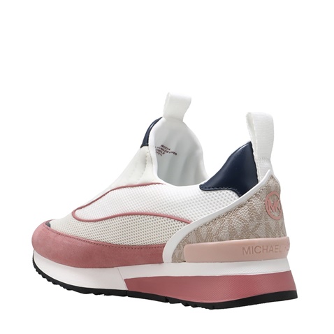 MICHAEL KORS-Γυναικεία slip on sneakers MICHAEL KORS 43S2ALFP2D  ALLIE εκρού ροζ 